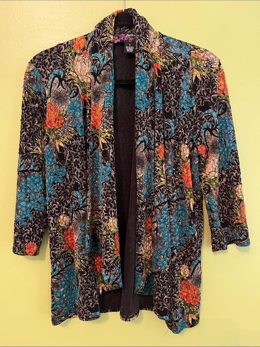 Peck & Peck Textued Open Front Jacket